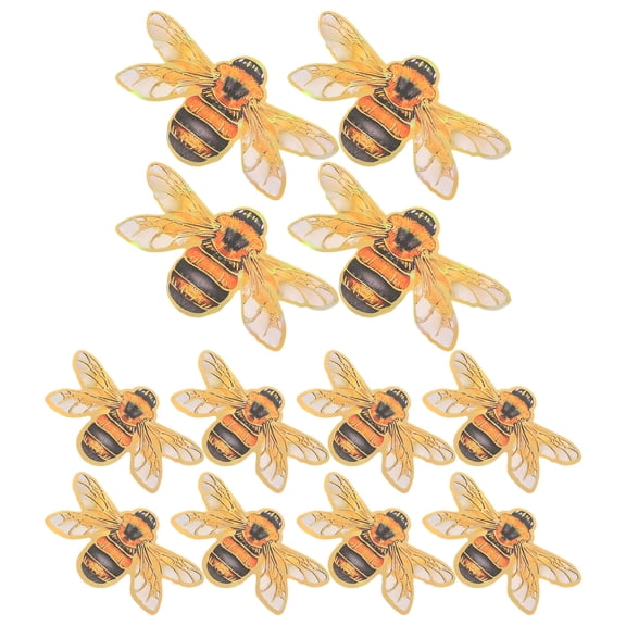 DEEPCRAFF Bee Themed Decor 12PCS Wall Stickers 3D Design Peel and Stick Bedroom