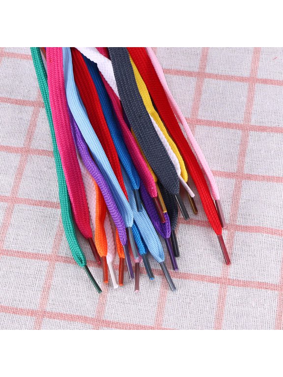 12Pairs Flat Shoelaces for Sneakers Boots and Sports Shoes Assorted Colors
