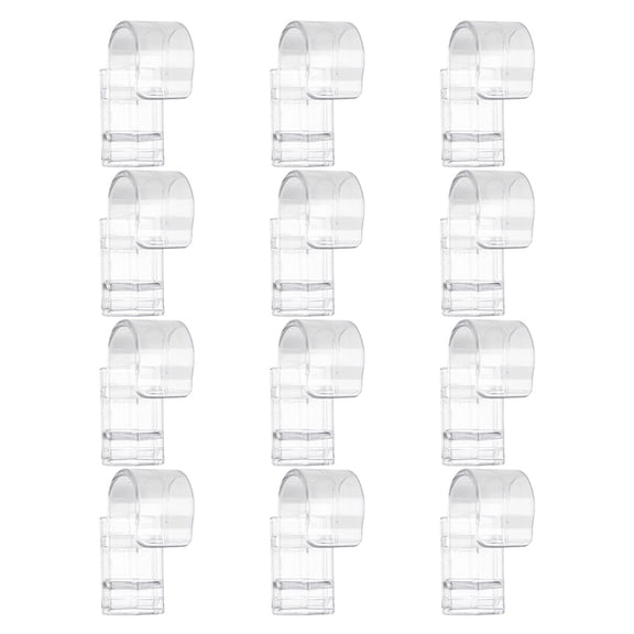 DEEPCRAFF 12Pcs ABS Tooth Paste Holder for Bathroom and Kitchen Hanging Clips 4.5x1.8in