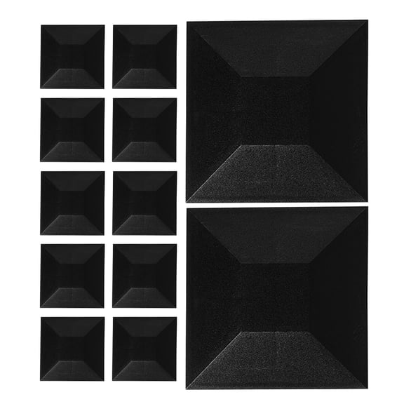 DEEPCRAFF 12-Pack Black Plastic Deck Post Caps Covers for Outdoor Wooden Fence Posts, Easy to Install and