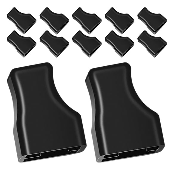 DEEPCRAFF 12Pcs Black Silicone Syrup Pump Stoppers for Coffee Bars Clean Dispensing