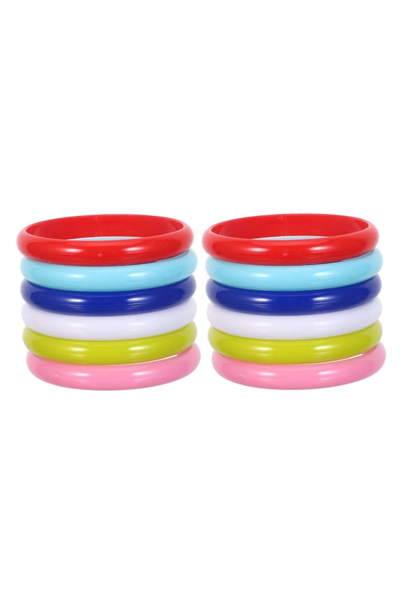 Candy Color Bracelets Assorted PP Comfortable Lightweight for Home Use 12Pcs