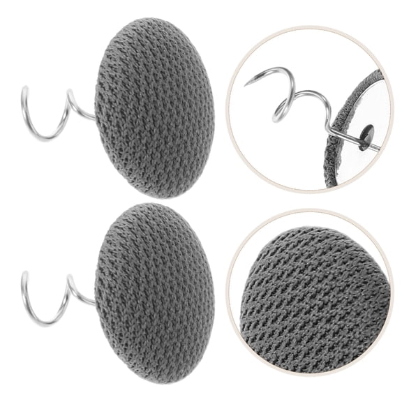 DEEPCRAFF 12Pcs Sofa Cover Holding Pins Dark Grey Fabric Upholstery Push Pins for Bed Skirts and Armrest Covers