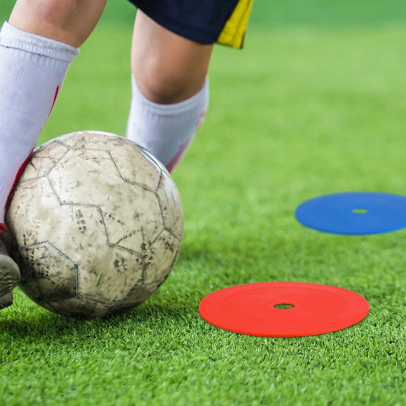 DEEPCRAFF 12Pcs Flat Soccer Cones Portable Set for Indoor Outdoor Football Drills
