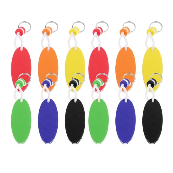 DEEPCRAFF 12-Pack Floating Surfboard Keychain Set, Assorted Colors, Lightweight Foam, Water-Resistant Key Float Accessories