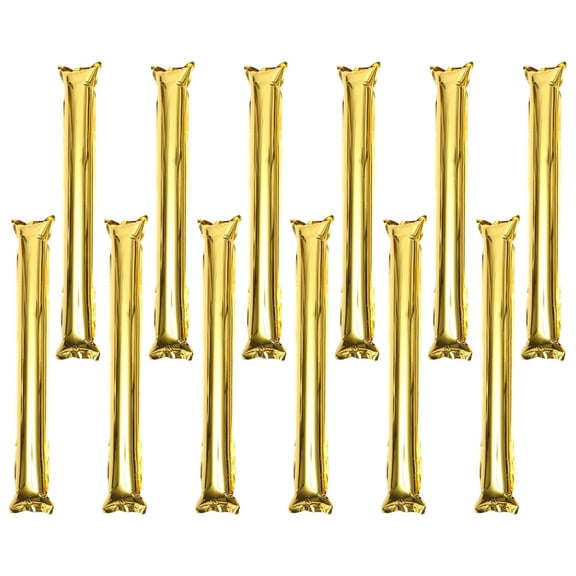 DEEPCRAFF 12Pcs Golden Inflatable Clappers Noise Makers for Football Basketball Party Cheering Sticks