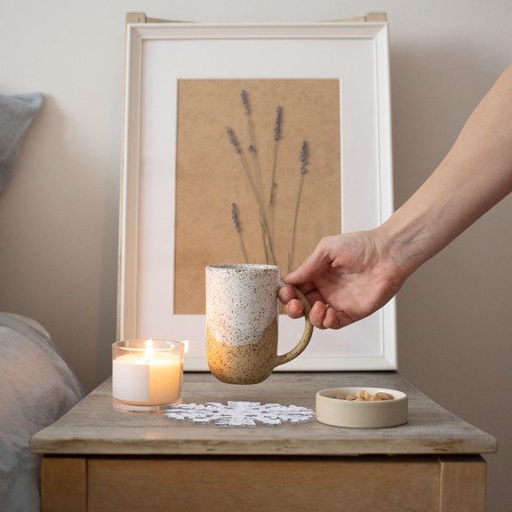 DEEPCRAFF 12Pcs Grey Christmas Felt Cup Mats Snowflake Shape Heat Insulated Cup Pads for Home