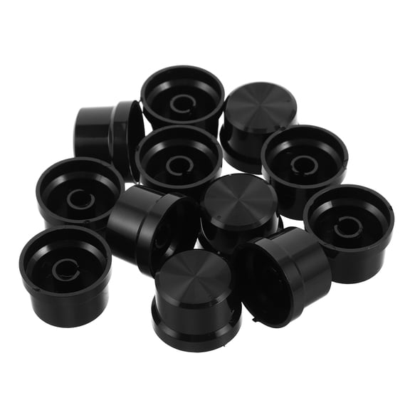 DEEPCRAFF 12Pcs Plastic Rotary Control Knobs Black Replacement for Speaker and Mixer