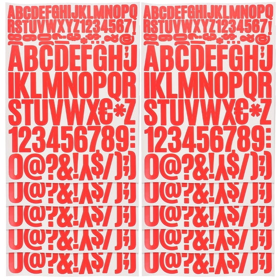 DEEPCRAFF 12Pcs Red Vinyl Alphabet Stickers Self Adhesive Letters for Mailbox Car and Scrapbook Decor