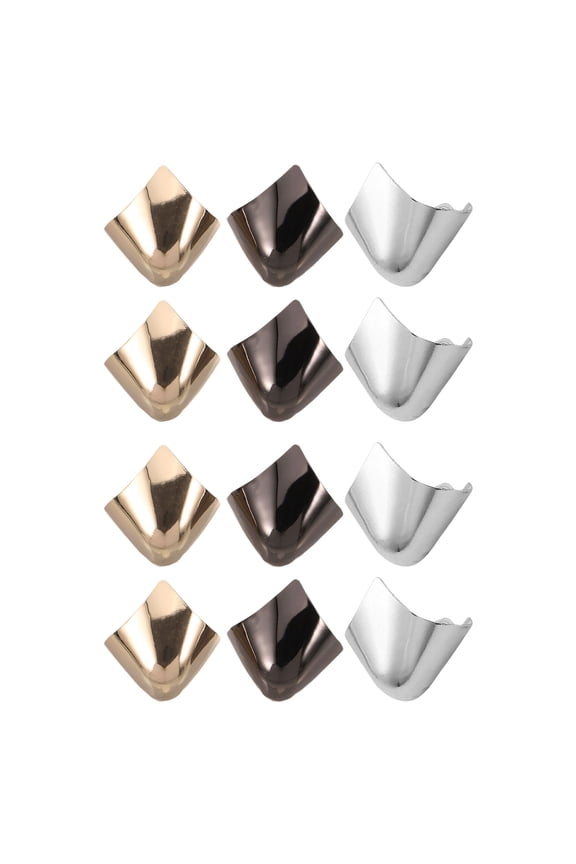 12Pcs Metal Shoe Pointed Protection Caps Durable Heel Tip Covers for Boots Assorted Color