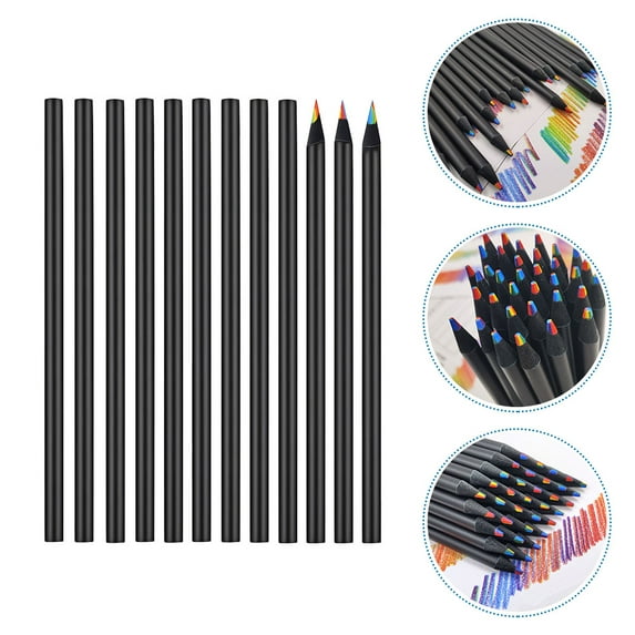 DEEPCRAFF Back to School Colored Pencils Wooden 12Pcs 6.9In X 0.3In X 0.3In