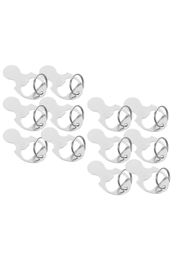 12-Pack Grocery Shopping Trolley Tokens with Compact Keyring Holder for Supermarket Cart Use