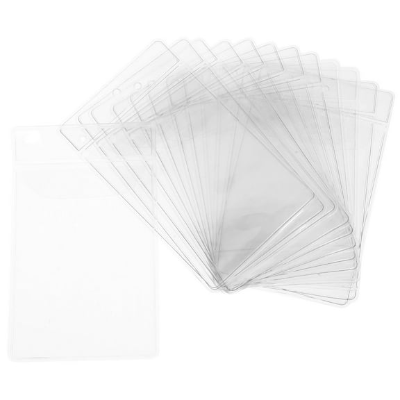 DEEPCRAFF 12Pcs Transparent Card Sticker Cover Protective Sleeves for Labeling and Organizing Cards