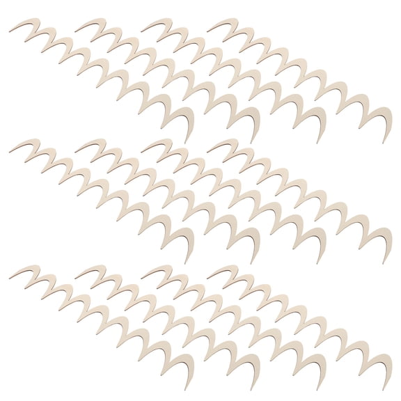 DEEPCRAFF 12Pcs Furniture Wood Trim Molding in Beige with Natural Scalloped Design for Cabinet and Doors