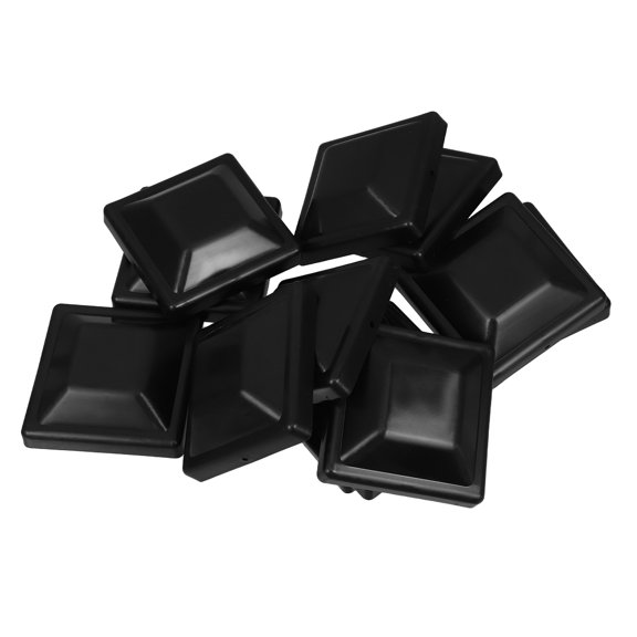 DEEPCRAFF 12Pcs Wood Fence Post Caps Black ABS Square Weather Damage Shield For Fence Posts