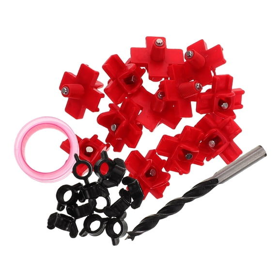 DEEPCRAFF 12Set Large Capacity Chicken Waterer Supplies with Drill Bits for Outdoor Coop Use