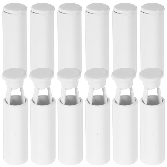 DEEPCRAFF Drawstring End Caps Metal White Cord Locks for Clothing 12Pcs