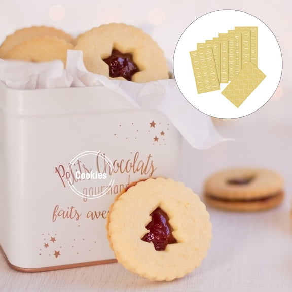 DEEPCRAFF 144Pcs Practical Yellow Spice Label Stickers for Pantry and Ingredient Decoration