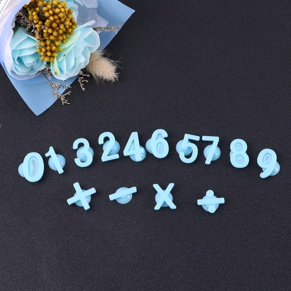 DEEPCRAFF 14Pcs Set Sky Blue Silicone Suction Cup Glass Markers Number Drink Identifiers for Parties and Events