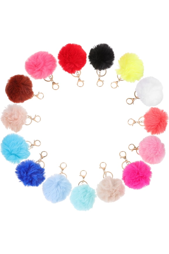 Adorable Pompom Keychain Lightweight Portable Decorative Accessory