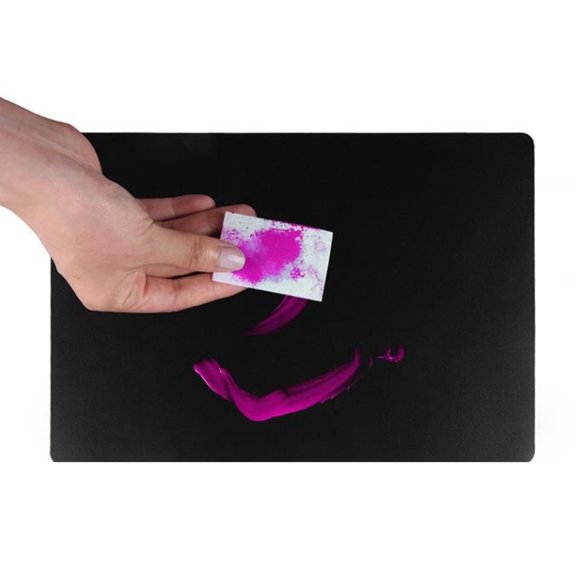 DEEPCRAFF 15Pcs Nail Art Training Palette Black Reusable Water Washable Mixing Plate for Salon Use