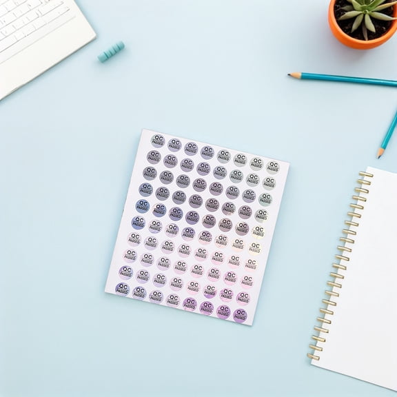 DEEPCRAFF 1600Pcs Silver Quality Test Sticker Labels for Warehouse Shipping and Status Monitoring