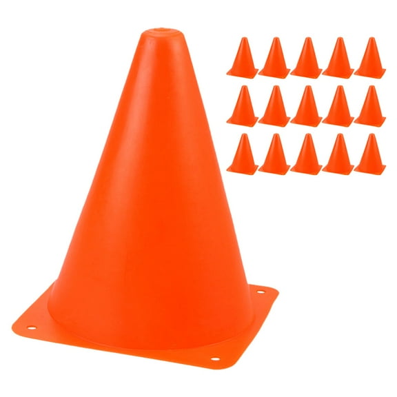 DEEPCRAFF 16Pcs Gym Training Cone Orange For Sports And Obstacle Courses
