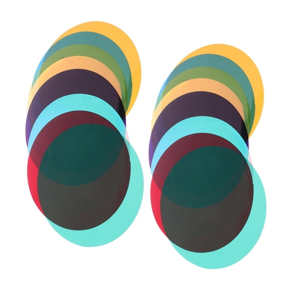 DEEPCRAFF 16Pcs Multi Colored Light Filter Gel Sheets Easy Install Peel and Stick Film for LED Lights