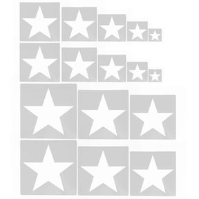 DEEPCRAFF DIY Star Templates Easy to Use Durable Pet for Crafting 16Pcs