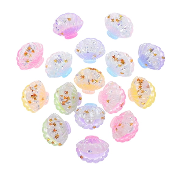 DEEPCRAFF Glowing Resin Shell Figurines Assorted Colors Desktop Decor Realistic Design