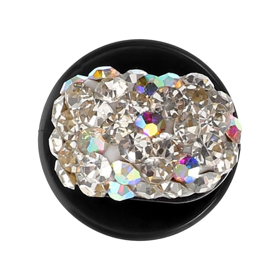 DEEPCRAFF 1Pack Car Hook White Plastic Rhinestone for Interior Accessories with Adhesive Design Purse Hanger