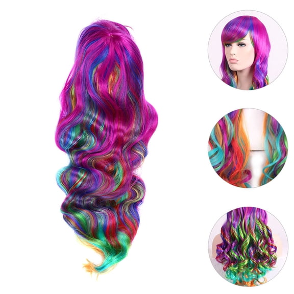 DEEPCRAFF 1Pack Clown Wigs Assorted Color High Temperature Silk for Women
