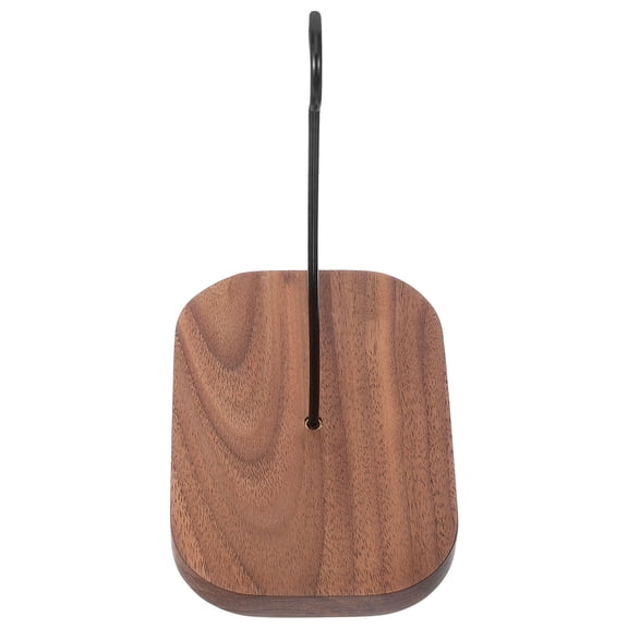 DEEPCRAFF 1Pack Dark Brown Wooden Wind Chime Hanger for Indoor Decoration Simple Design 5.7x3.9x2.8in