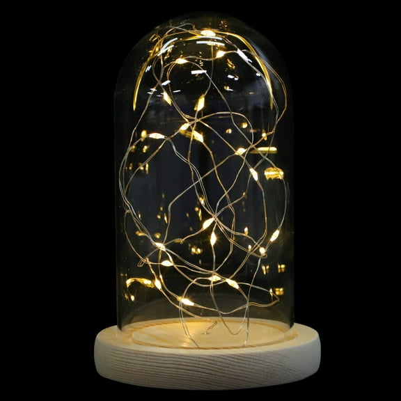 Phenofice Chic White Glass Dome with Copper Wire Light for Home Decor 1Pc