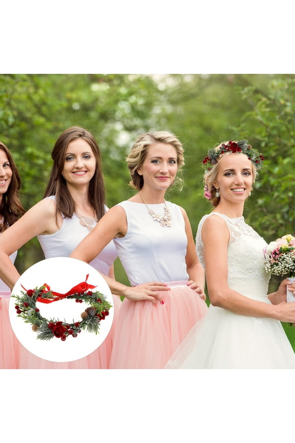 1Pack Flower Crown Fairy Flower Headband Multi Color Circular Decorative Lightweight for Women