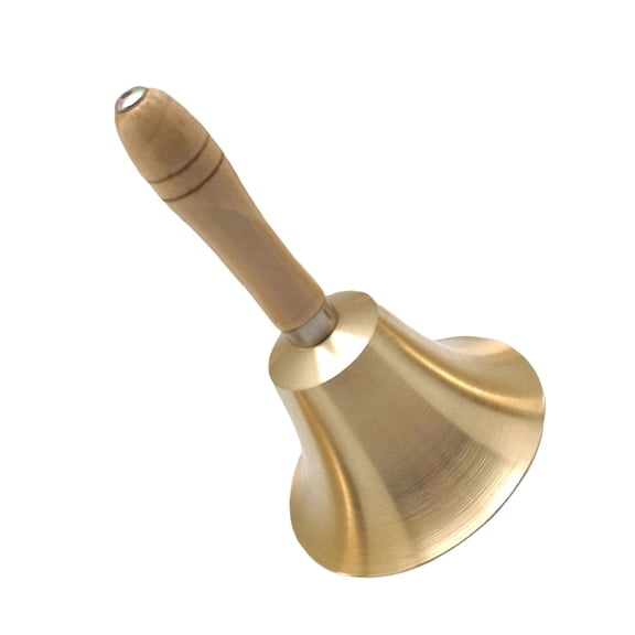DEEPCRAFF Handbell for Christmas Party, 1 Pack Golden Metal Bell with Clear Sound, 6.5 x 6.5 x 5.7 Inches