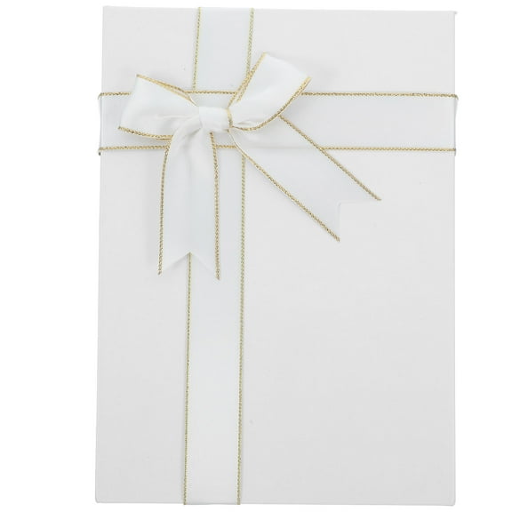 DEEPCRAFF 1Pack Present Box With Lid and Base Design For Festive Occasions And Wedding In White 22.5x16x8.5in