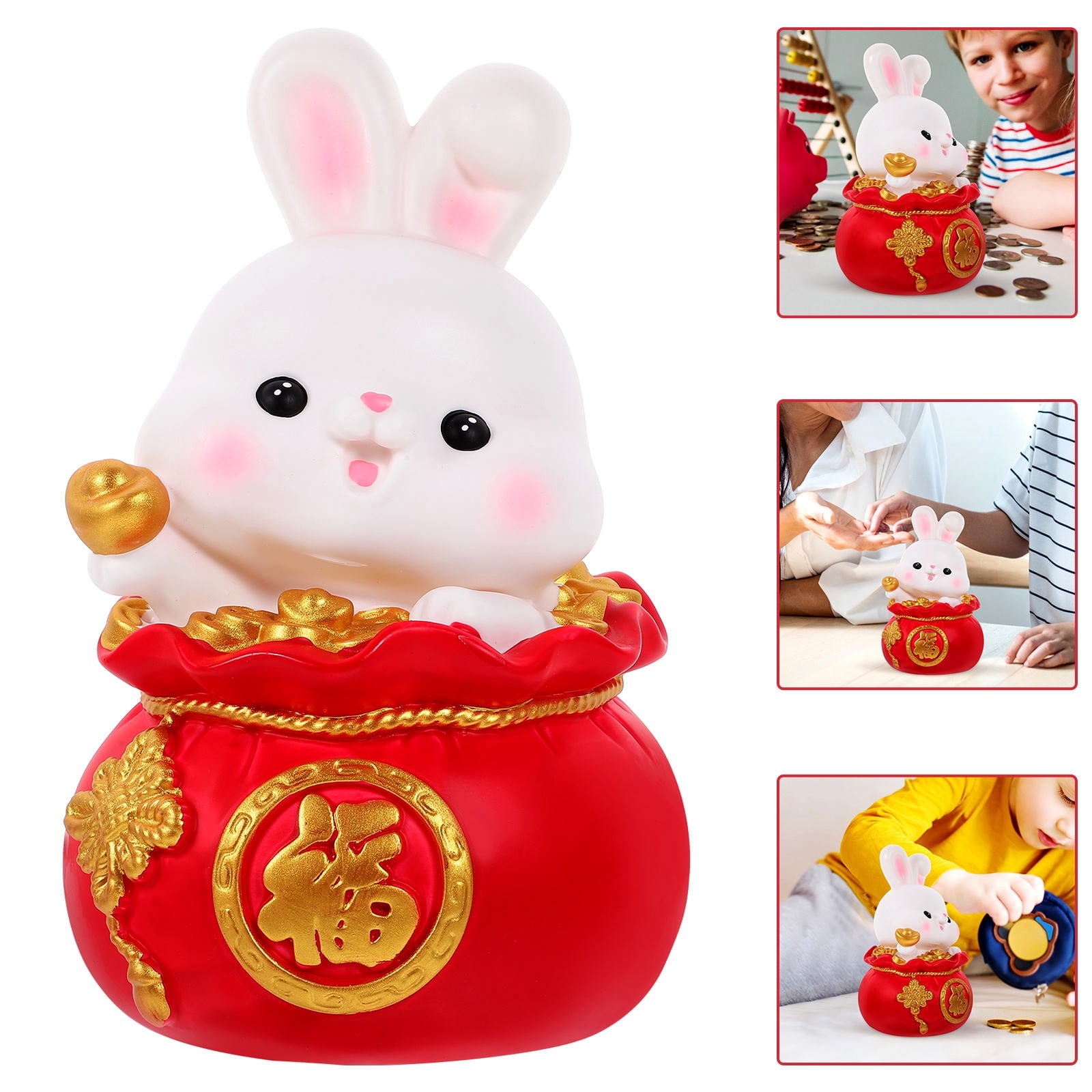 DEEPCRAFF Bunny Coin Bank Multi Colored 1Pcs 9.04X5.50X5.50in - Walmart.com