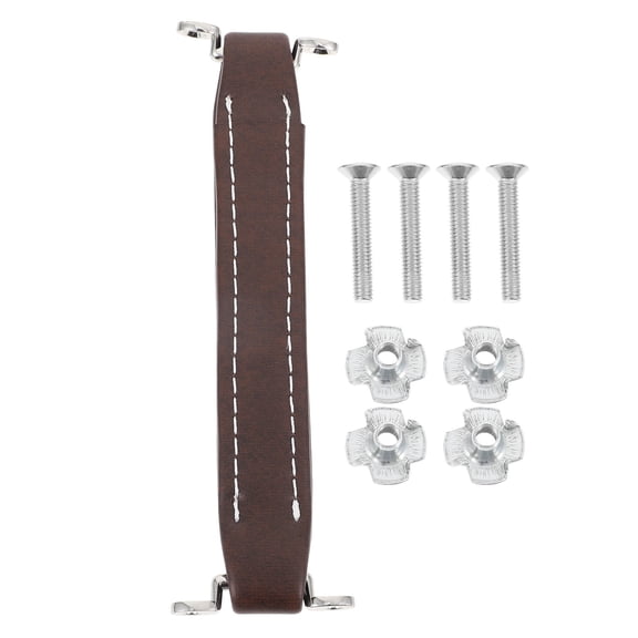 DEEPCRAFF 1-Pack European Style Cabinet Handles, Coffee Brown Rectangular Design, Hardware for Furniture and Speakers