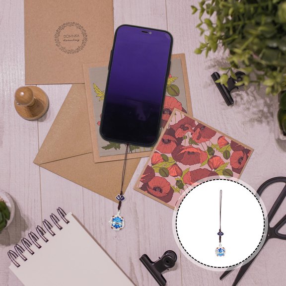 DEEPCRAFF 1Pack Sachet Balls Phone Hanging Pendant Copper Material for Mobile Phone Decor and present Giving