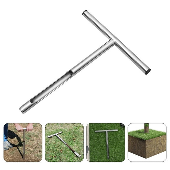 DEEPCRAFF 1Pack T-Handle Stainless Steel Sampler Tool For Soil For Agriculture 21 Inches