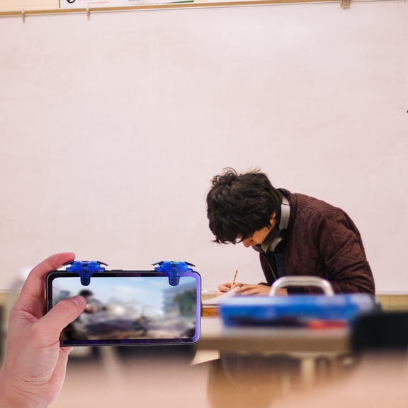 DEEPCRAFF Durable Metal Mobile Game Controller Trigger Blue for Enhanced Gaming