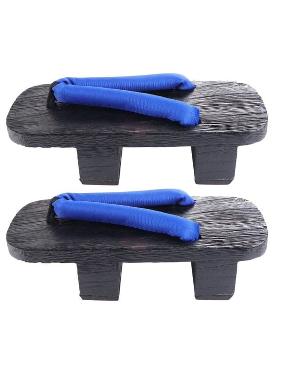 1Pair Comfortable Blue Platform Sandals Slip on Clogs Stylish Summer Slippers for Adults
