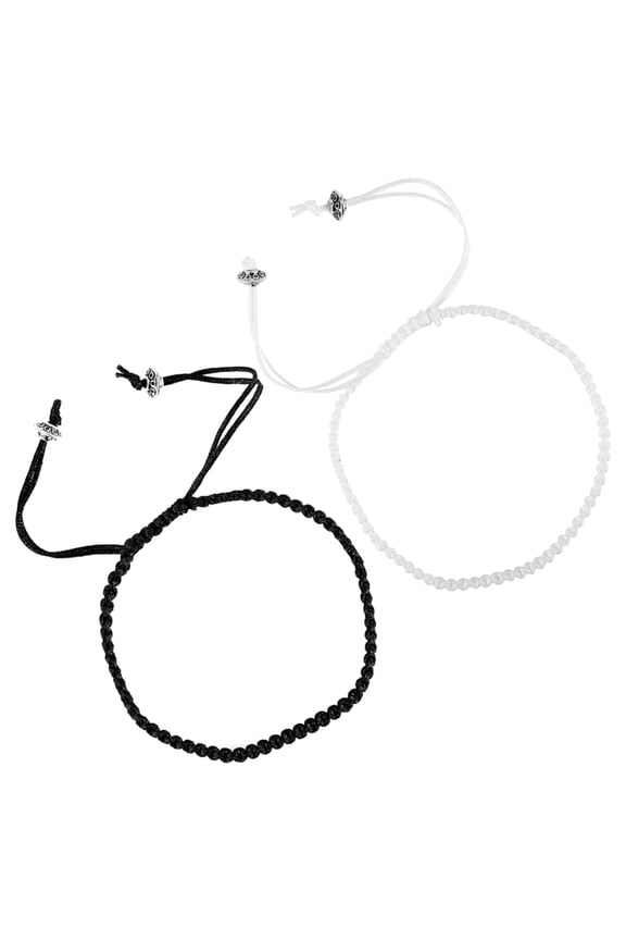 1 Pair Matching Couples Bracelets Rope Thread Wristbands for Men and Women in Assorted Colors