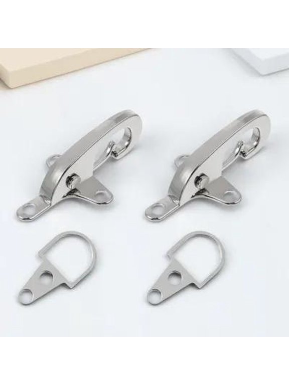 Plated Silver Zinc Alloy Plane Buckles for Coats and Down Jackets 1Pair
