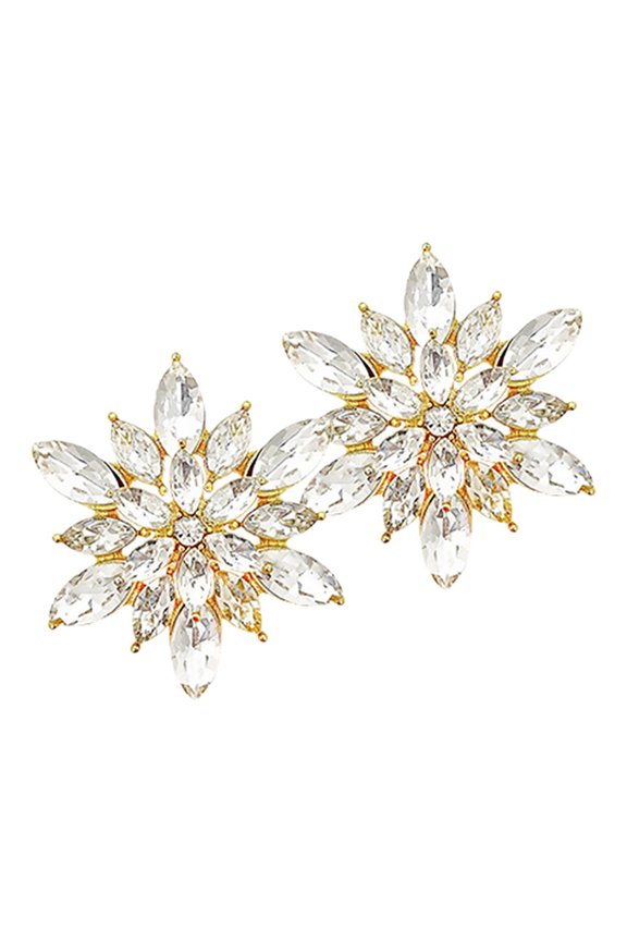 Earrings For Women Snowflake Earrings Alloy Golden 1 Pair