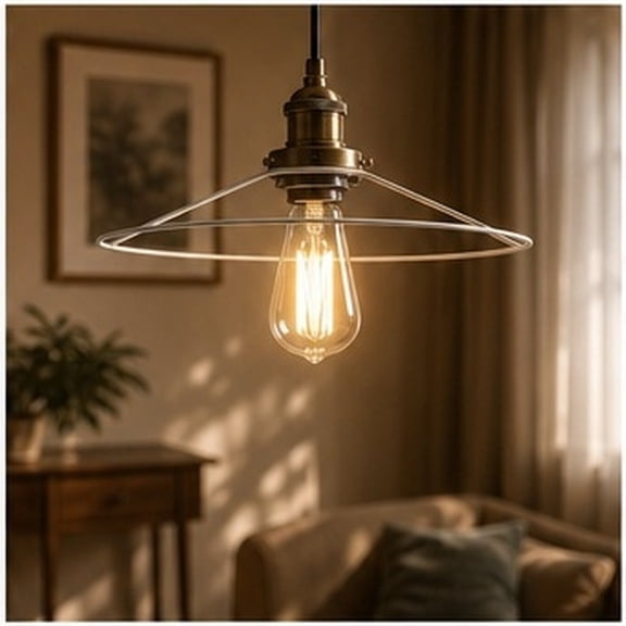 DEEPCRAFF 1Pair Versatile White Metal Lampshade Frame Ring for DIY Lamps and Pendant Lights