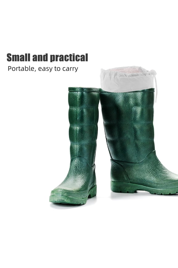 1 Pair White Insulated Boot Liners with Soft Thermal Lining for Winter Outdoor Activities and Cold Weather
