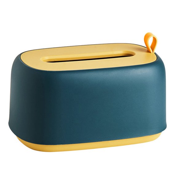 DEEPCRAFF 1Pc Blue Plastic Tissue Box Wall Mounted Storage Container with Creative Hanging Design