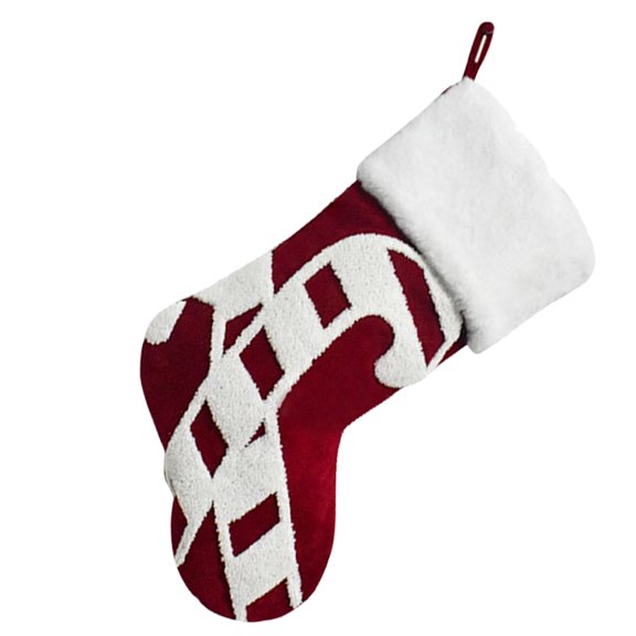 DEEPCRAFF 1Pc Christmas Stocking Hanging Sock with Sturdy Loop and Cartoon Design